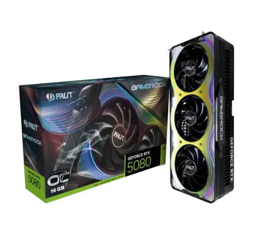 PALIT GeForce RTX™ 5080 GameRock OC 16GB GDDR7 - BLACK