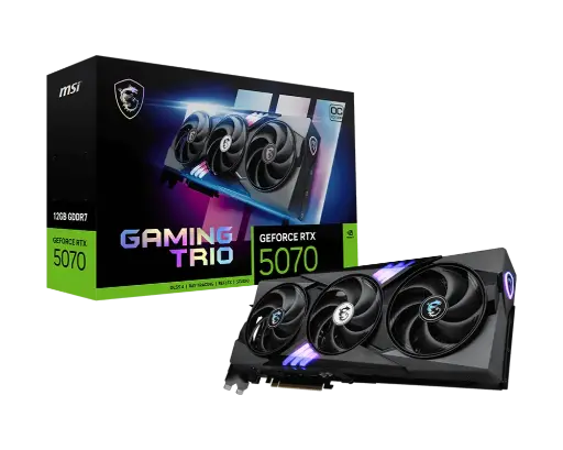 MSI GeForce RTX™ 5070 12GB GAMING TRIO OC GDDR7 - BLACK