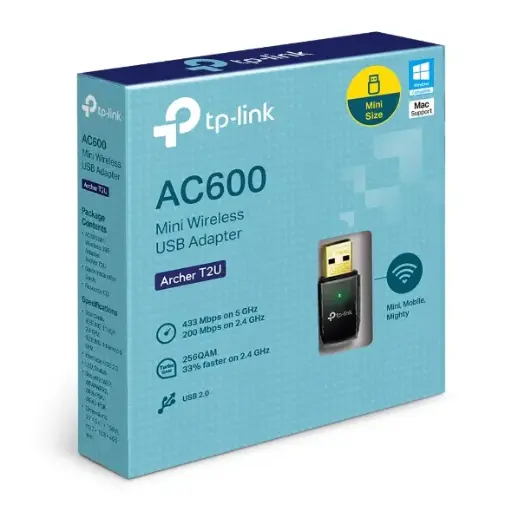TP LINK USB W/L ADAPTER ARCHER T2U AC600