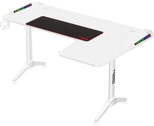 TWISTED MINDS WARRIOR L SHAPED GAMING DESK RGB RIGHT 160*100*75CM - WHITE