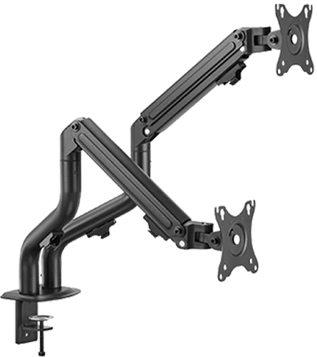 TWISTED MINDS DUAL MONITOR MECHANICAL SPRING MONITOR ARM (FIT SCREEN SIZE 17- 32 inch) - BLACK