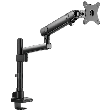 TWISTED MINDS SINGLE SLIM POLE MOUNTED SPRING ASSISTED MONITOR ARM (17" - 32" 100^100 9KG) - BLACK