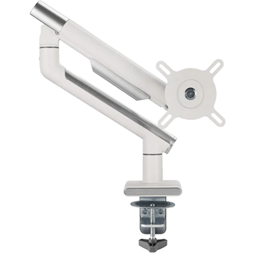 TWISTED MINDS SINGLE MONITOR PREMIUM SLIM ALUMINUM SPRING-ASSISTED MONITOR ARM STAND AND MOUNT - WHITE