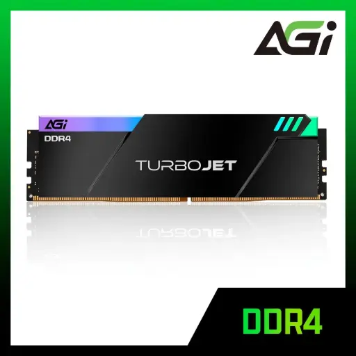 DDR4 AGi TURBOJET 16GB (8GBX2) 3600 MTs RGB - BLACK