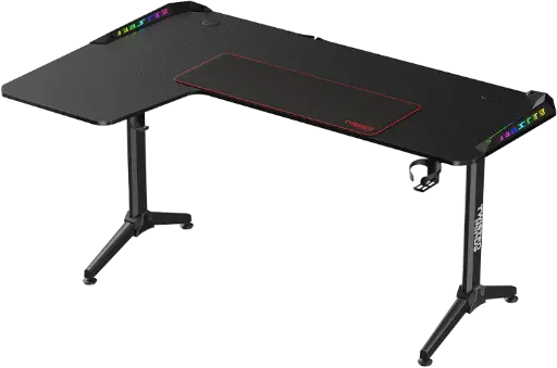 TWISTED MINDS CORNER GAMING DESK LEFT RGB 160*100*75CM - BLACK