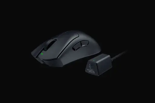 RAZER DEATHADDER V3 PRO MOUSE + HYPERPOLLING WIRELESS DONGLE BUNDLE - BLACK