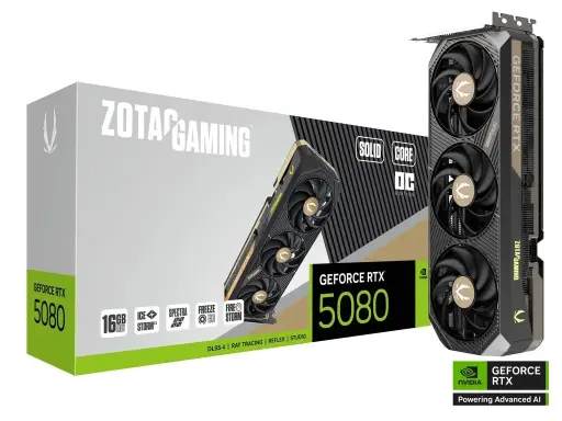 ZOTAC RTX 5080 SOLID CORE OC SSF 16GB GDDR7