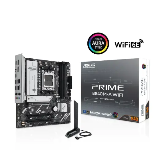 ASUS PRIME B840M-A WIFI AMD AM5 DDR5 PCIe 4.0 MICRO-ATX