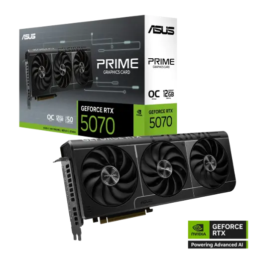 ASUS PRIME GeForce RTX™ 5070 12GB OC Edition 12GB GDDR7 - BLACK