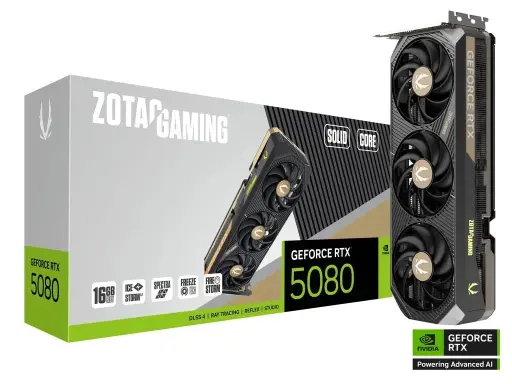 ZOTAC RTX 5080 SOLID CORE SSF 16GB GDDR7