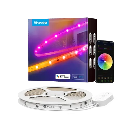 GOVEE LED STRIP LIGHTS WITH PROTECTIVE COATING (16.4Ft OR 5M) RGBIC