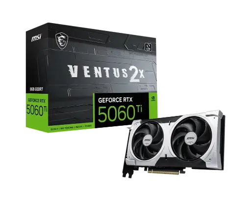 MSI GeForce RTX™ 5060 Ti 8GB VENTUS 2X PLUS GDDR7 - BLACK