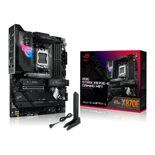 ASUS ROG STRIX X870E-E GAMING WIFI AMD AM5 DDR5 PCIe 5.0 ATX MOTHERBOARD - BLACK