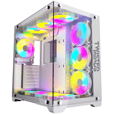 TWISTED MINDS BULLET-07 MID TEMPERED GLASS MID TOWER - WHITE