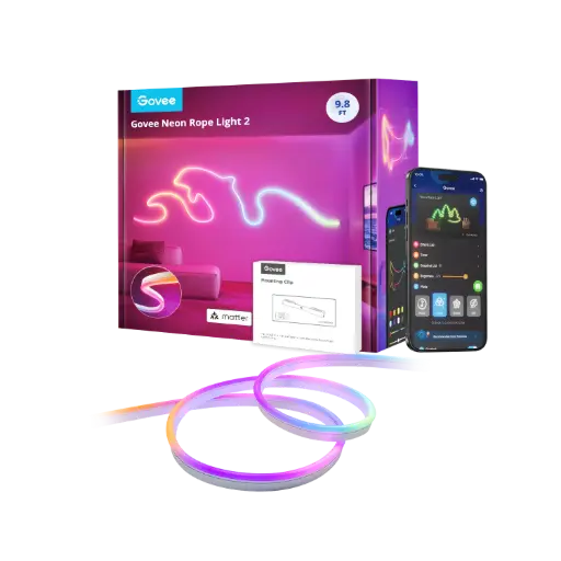 GOVEE NEON ROPE RGBIC LIGHT 2 (3M OR 9.8FT) - WHITE