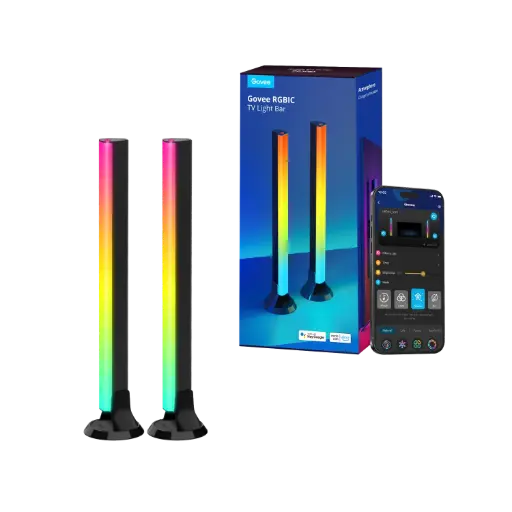GOVEE FLOW PLUS RGBIC TV LIGHT BARS (45" - 70")- BLACK
