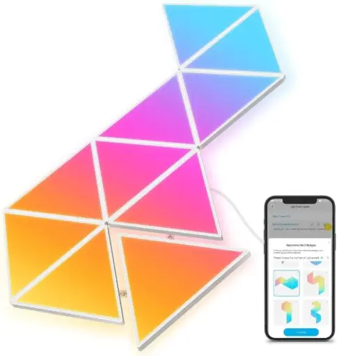 GOVEE GLIDE TRIANGLE RGBIC LIGHT PANELS (10PCS) - WHITE