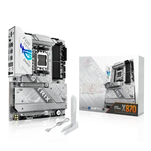 ASUS ROG STRIX X870-A GAMING WIFI AMD AM5 DDR5 PCIe 5.0 ATX MOTHERBOARD - WHITE