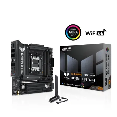 ASUS TUF GAMING B850M-PLUS WIFI, AMD AM5,B850,USB20G,WIFI6E,AURA